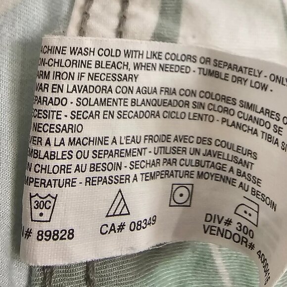 Vintage Gloria Vanderbilt Green Tropical Bermuda Cargo Shorts 16 - Picture 13 of 14